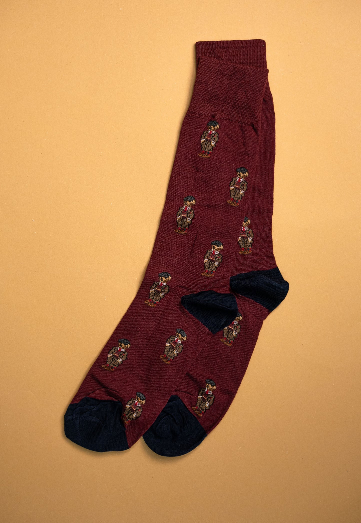 Redish Bear Funky Socks