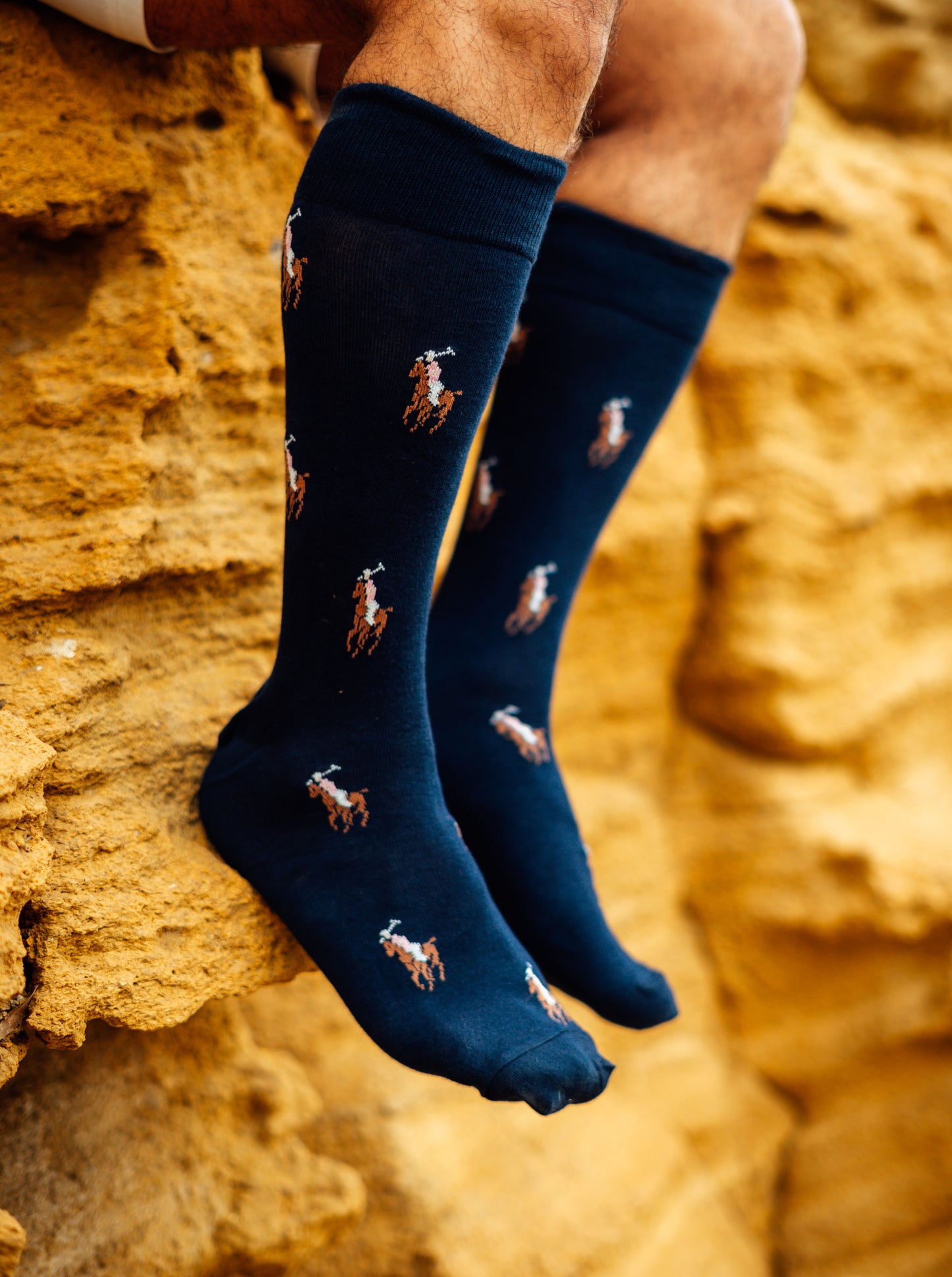 Blue Polo Funky Socks