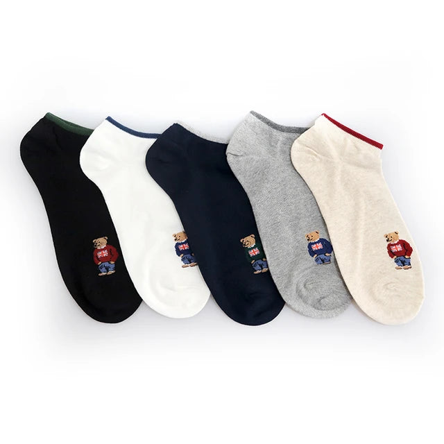 Pack of 5 bear ankle Socks