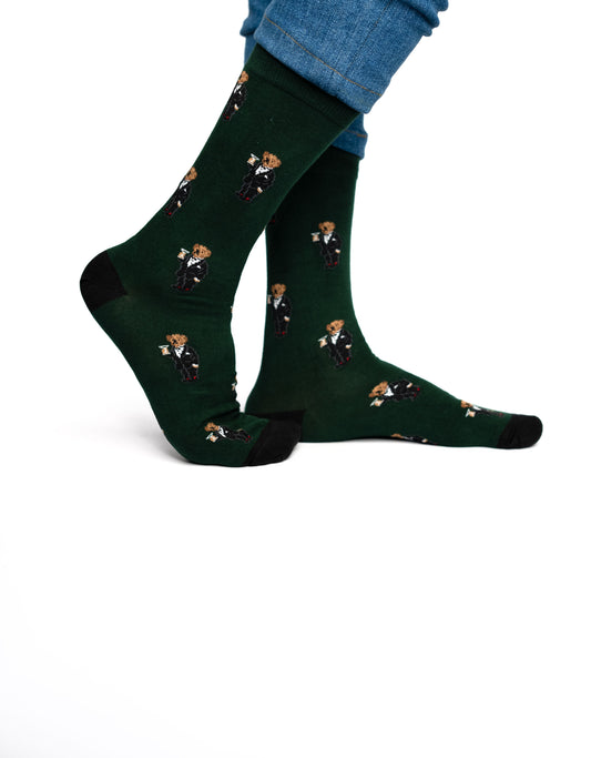 Green Bear Funky Socks
