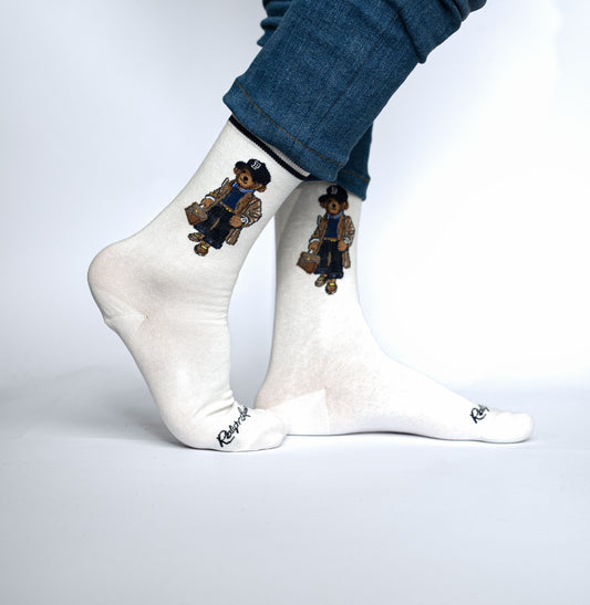 White Borneo Funky Socks