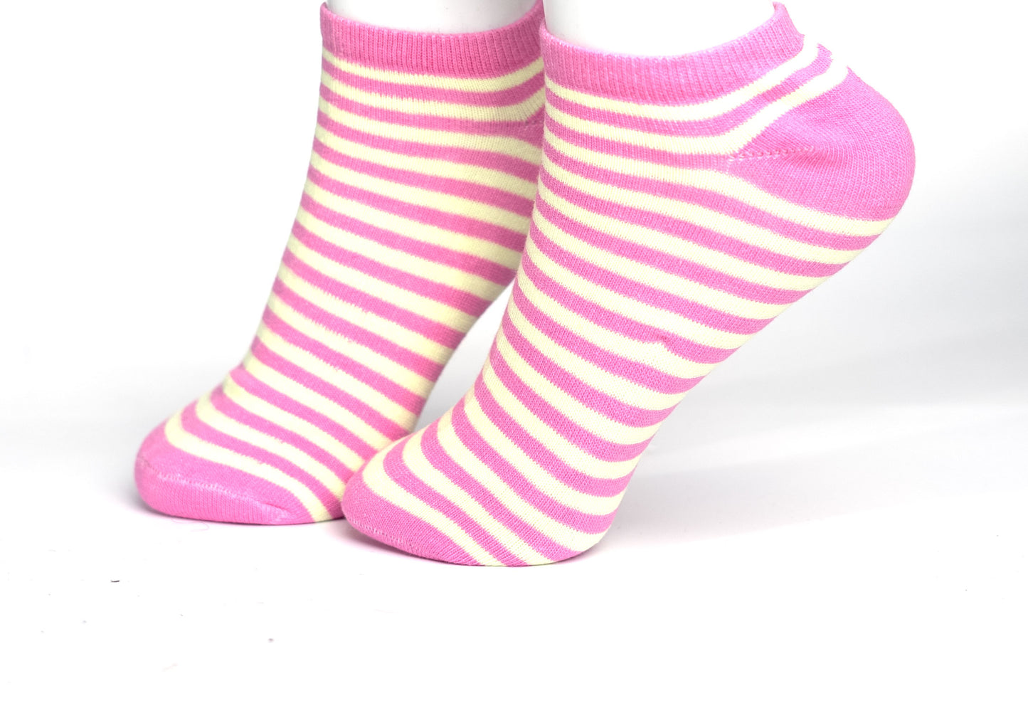 Pink Lines Ankle Socks