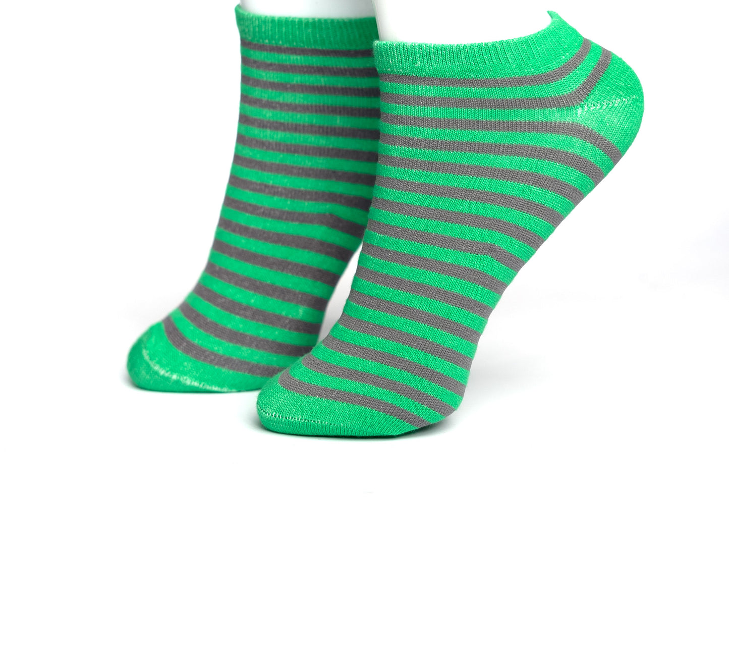 Green Lines Ankle Socks