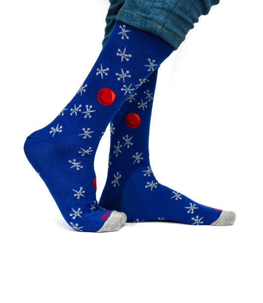 Blue Snow Funky Socks