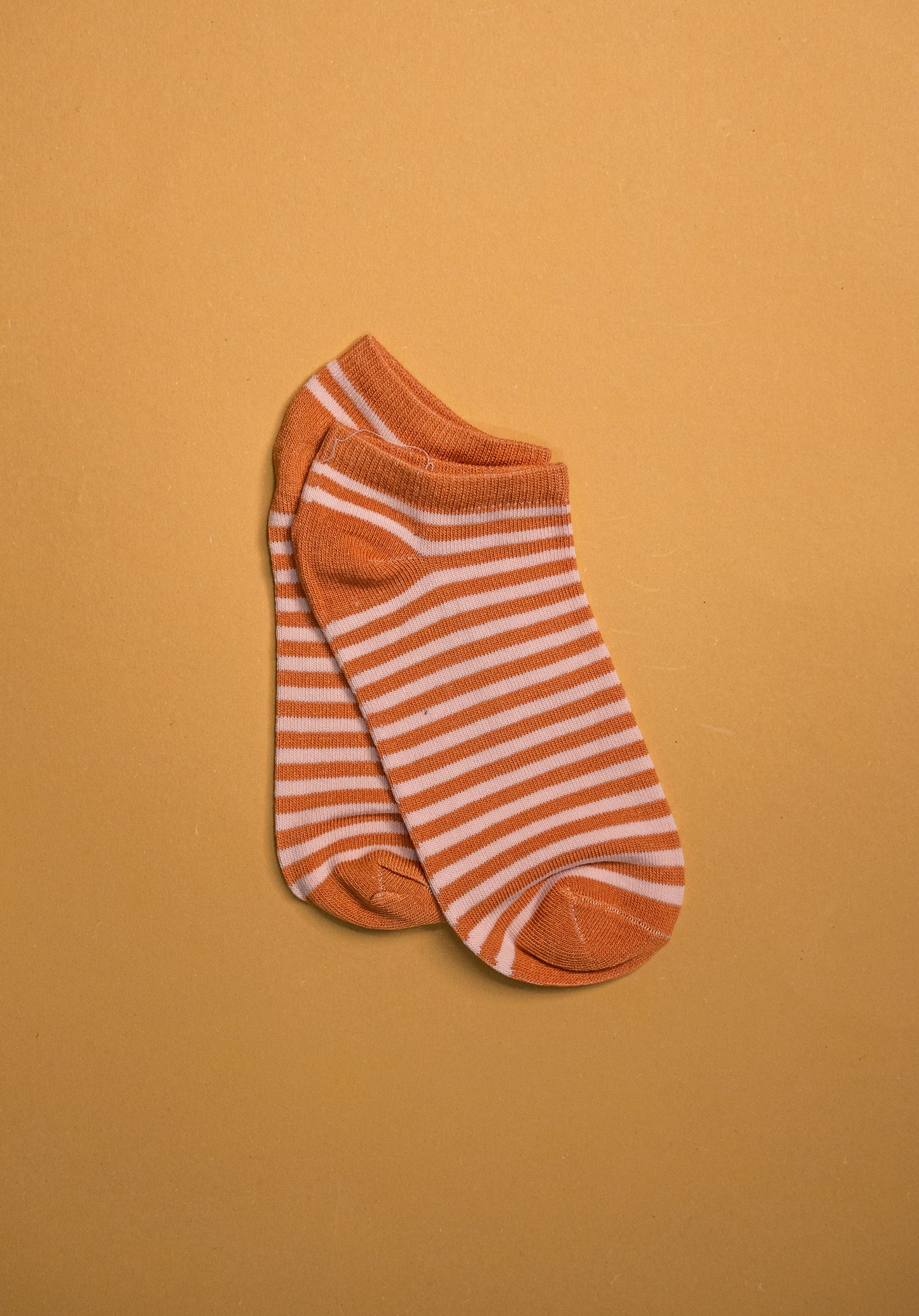 Orange Line Ankle Funky Socks