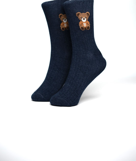 Blue Full Bear Funky Socks