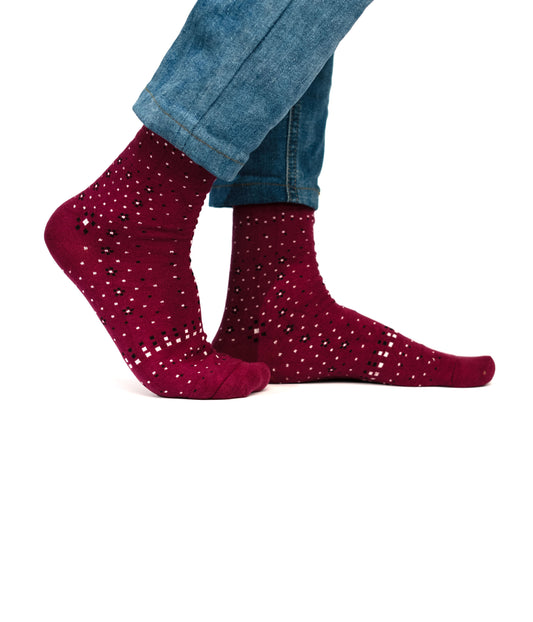 Red Dots Funky 2 Socks