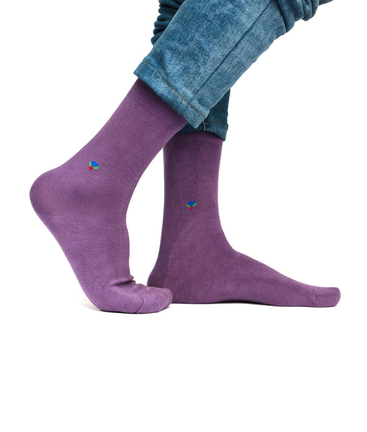 Purple Icon Funky Socks