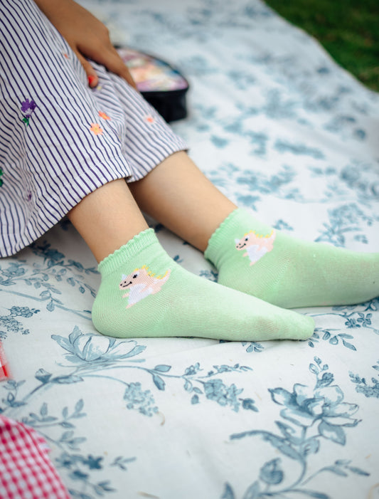 Green Ghost Kids Funky Socks (8-14 Years)