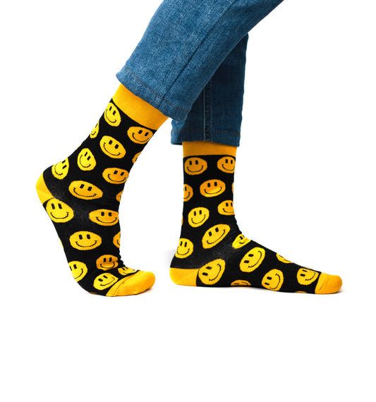 Black Smile Funky Socks