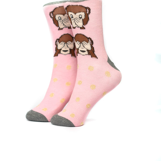 Monkey Emoji Funky Socks