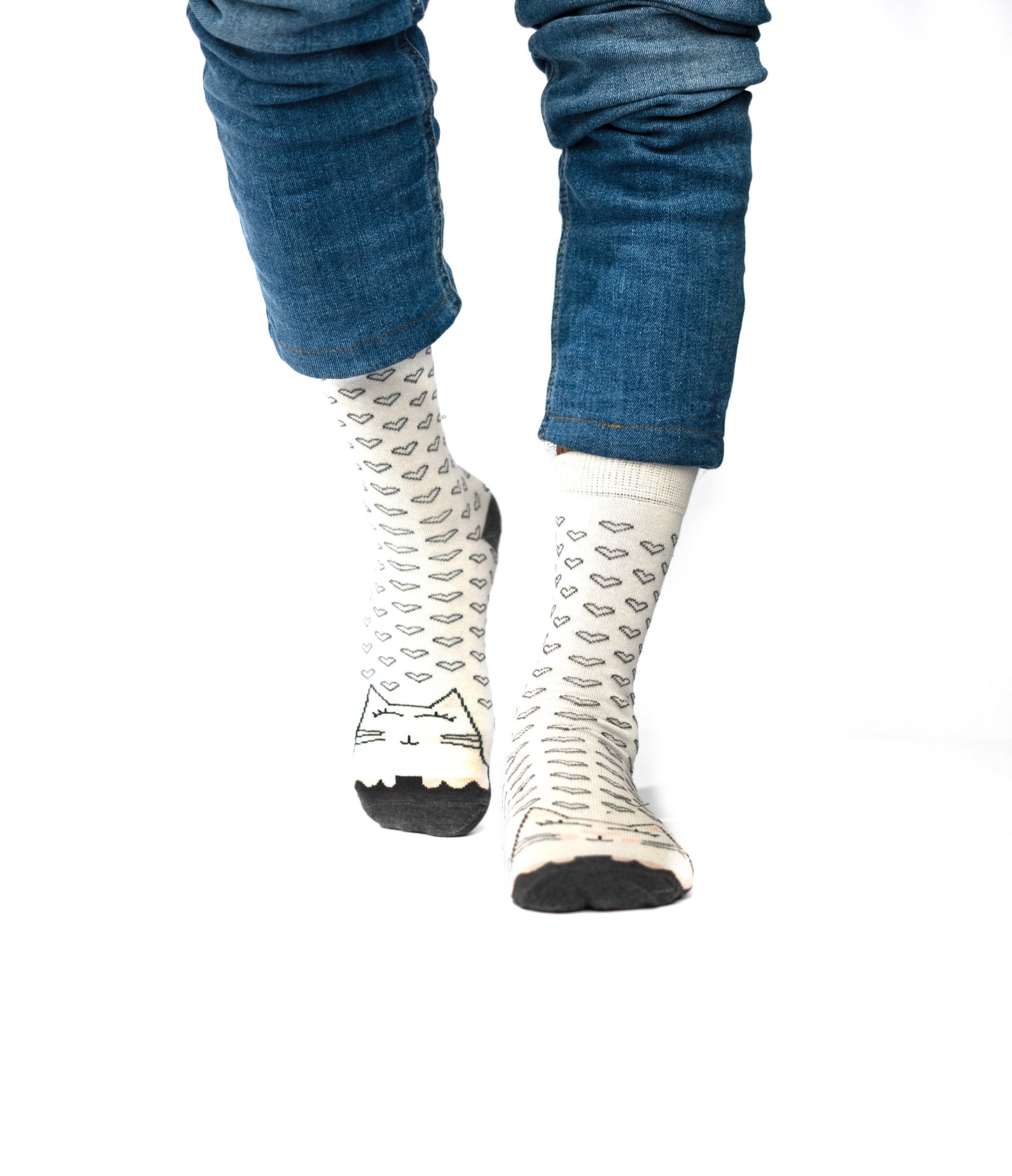 White EM Funky Socks