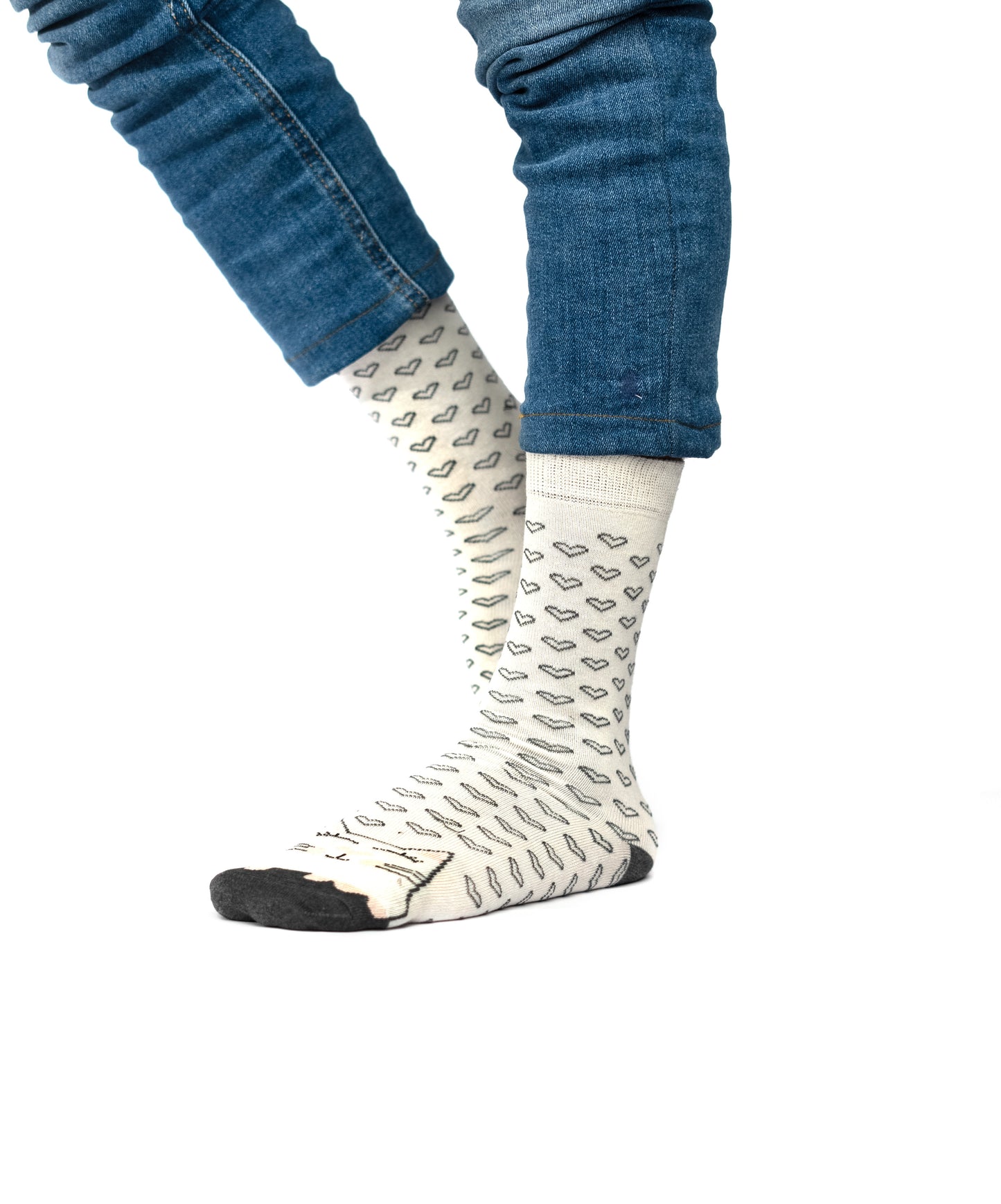 White EM Funky Socks