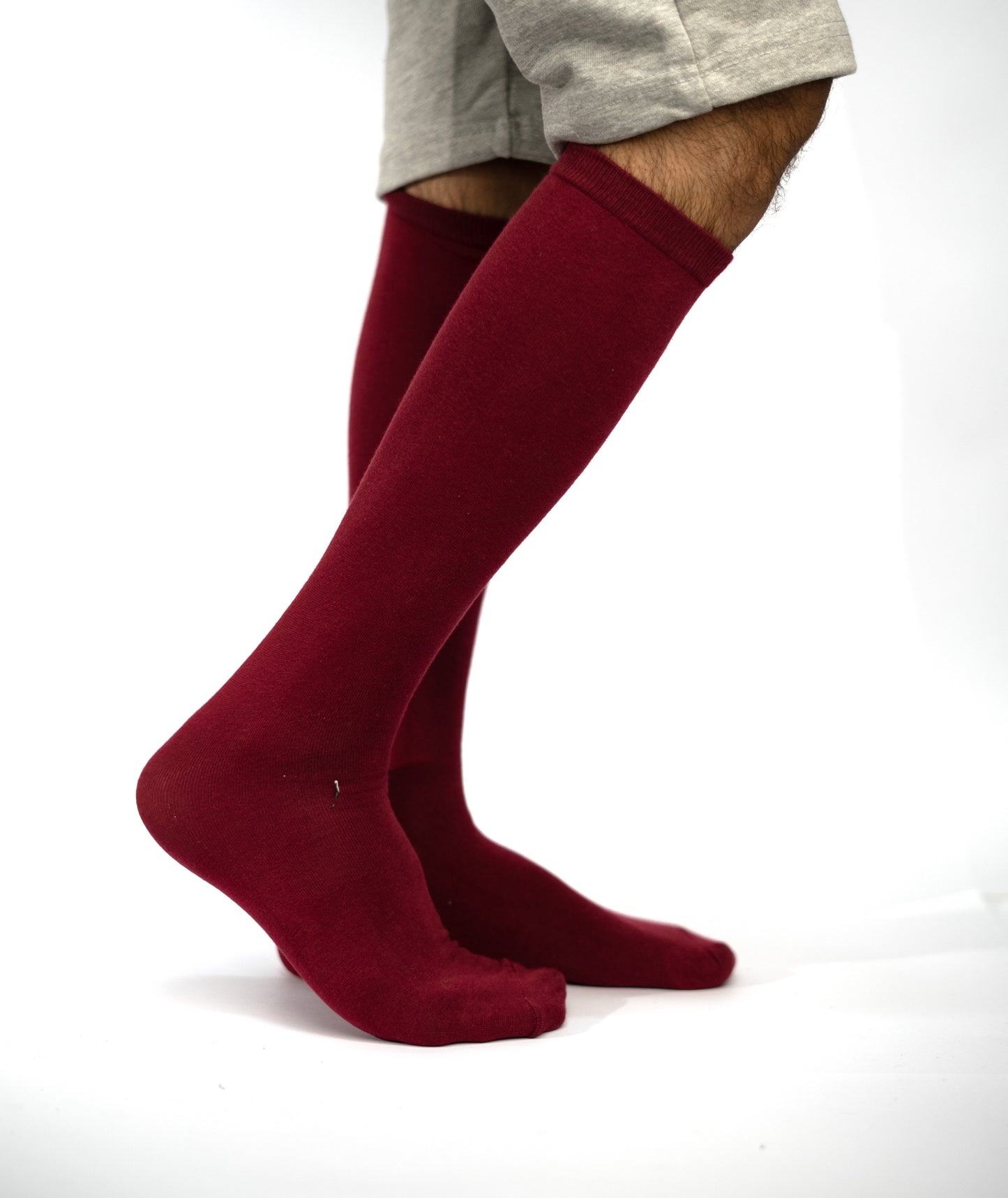 Basic Maroon Football Socks