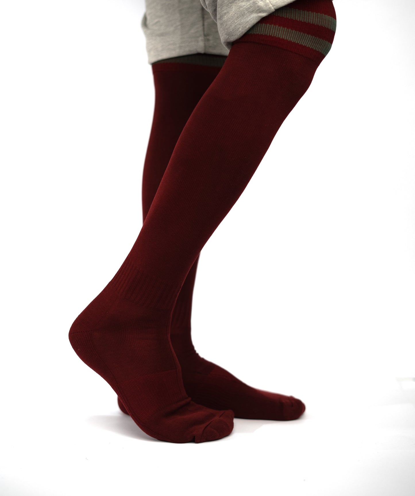 Line Maroon Football Socks