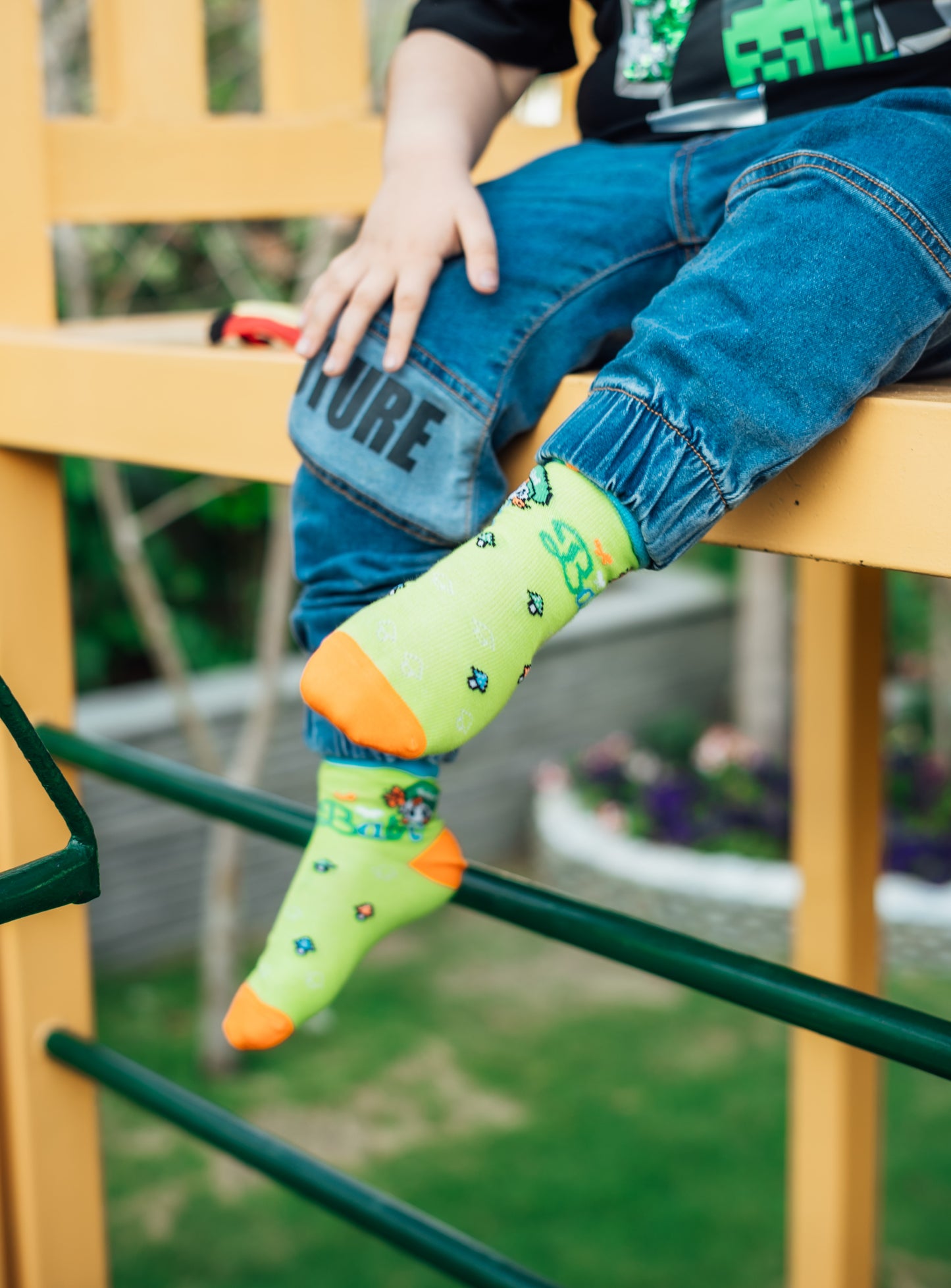 Green Shroom Kids Funky Socks (8-16 Year)