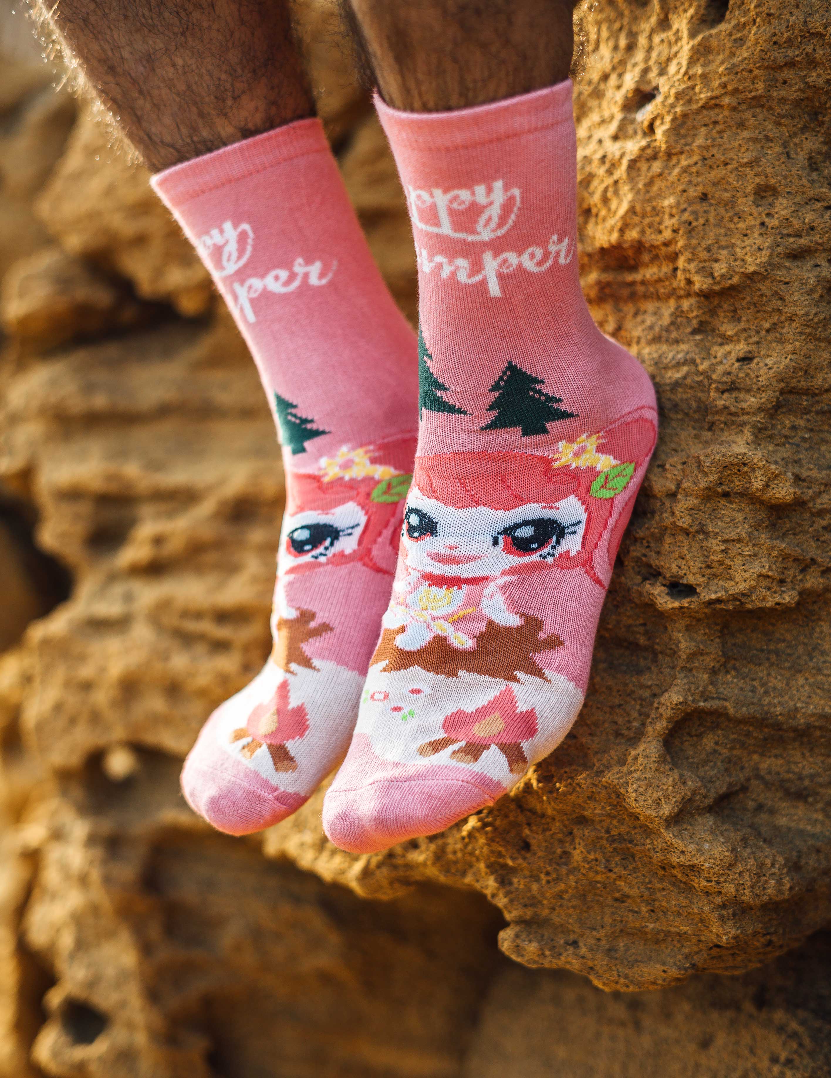 Pink Funky Socks Puff Funky Socks – Socks Club