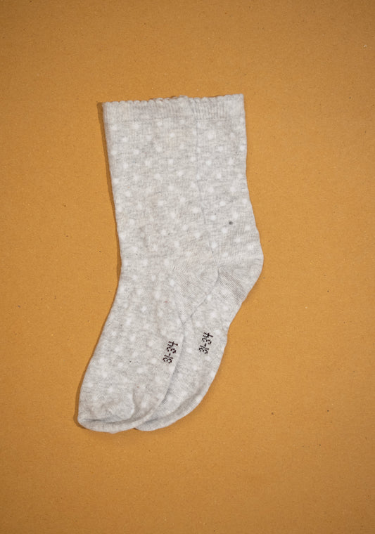 Grey Dots Kids Funky Socks (8-14 Years)