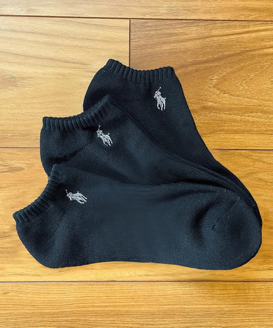 Pack of 3 Black USP Ankle Socks