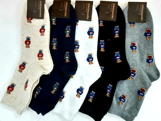 Pack of 4 Bear funky socks