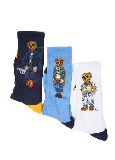 Pack of 3 Bear Socks SC144